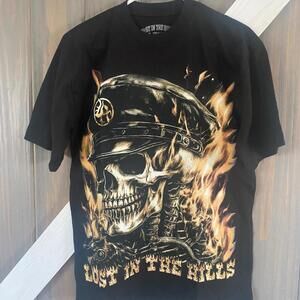 Lost In The Hills Skeleton Graphic T-Shirt - Size Small